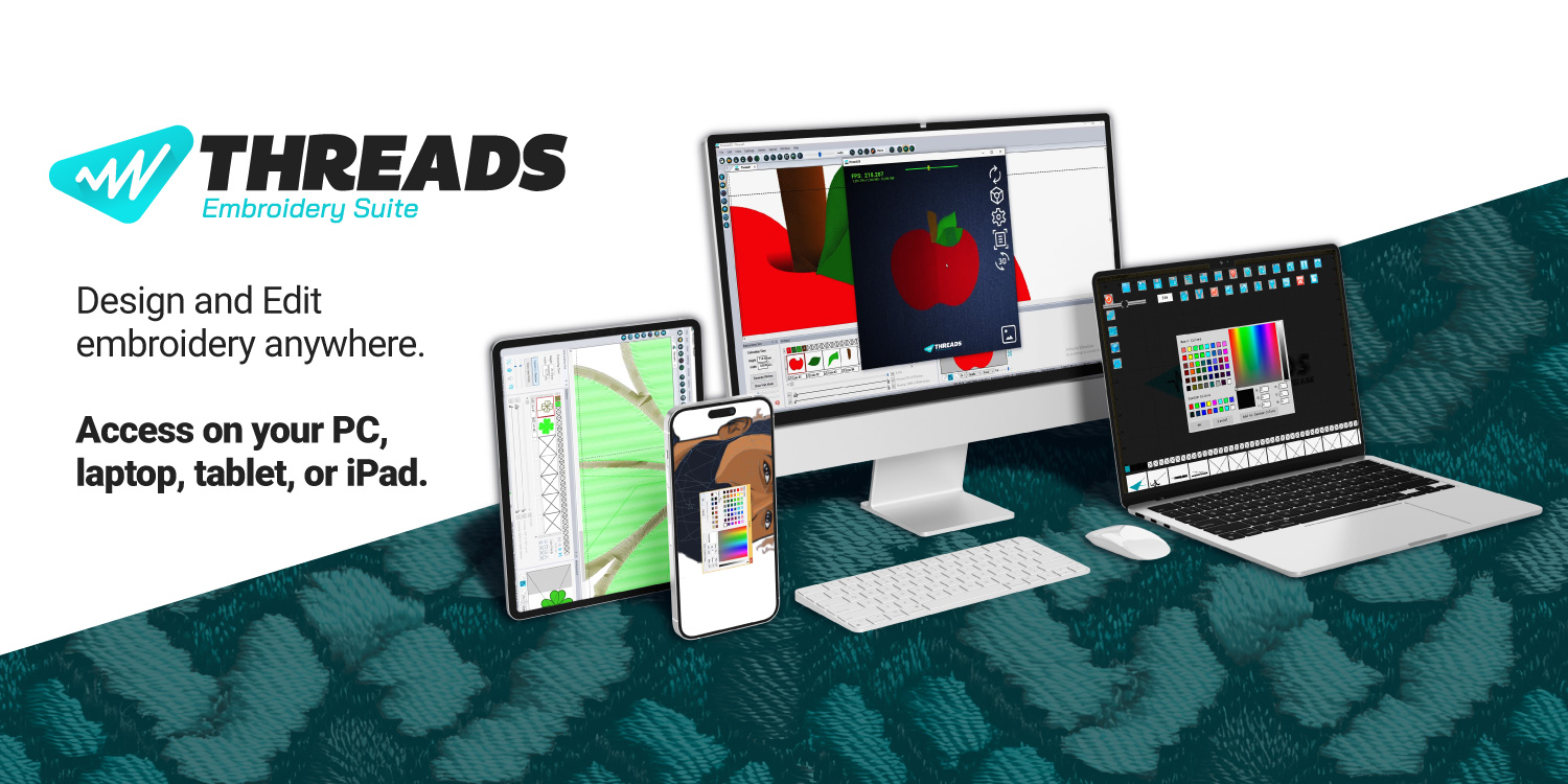 Access to every platform in the Threads Embroidery Software